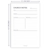 Todaisy Paper Church Notes Notepad 5.5 x 8.5 Tear Away