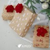 AIMUDI Red Velvet Wired Ribbon Star Gift Bows 4.5'' Christmas