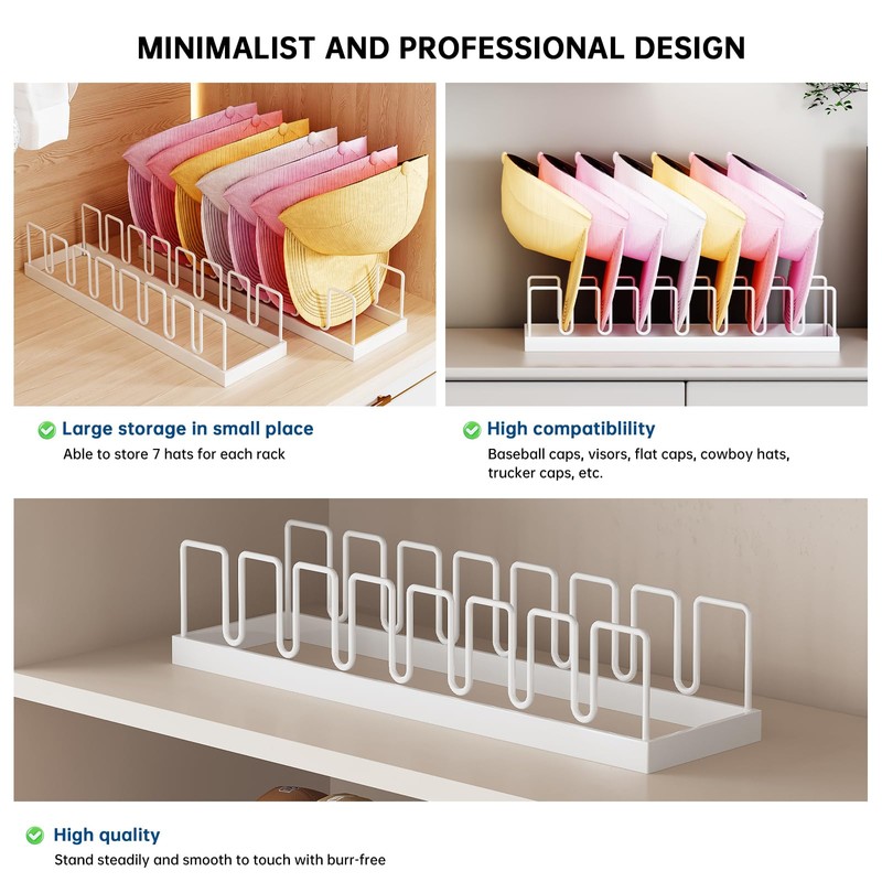 2 Pack Hat Stand for Baseball Caps Display and Organizer,