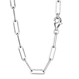 NKlaus Anchor Chain 925 Silver (38 cm - 80 cm) Necklace Long Anchor Chain Width 4.5 mm Solid, Sterling Silver, No Gemstone