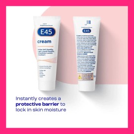 E45 2 x E45 Dermatological Cream Skin Care Tube Dry Skin Condition, Non-Greasy 50g