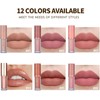 Set de 12 Lápices Labiales Líquidos Mate Aterciopelados