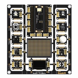 GeeekPi DeskPi PicoMate for Raspberry Pi Pico/Pico W, Learning Electronics and Programming Platform Based on Raspberry Pi Pico/Pico W, with 12 Detachable Modules