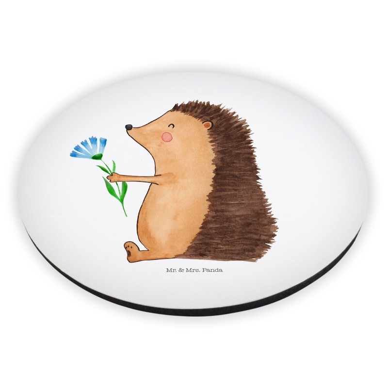 Mr. & Mrs. Panda Round Magnet Hedgehog Flowers Gift Souvenir