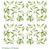 Mozamy Creative Orange Flowers Wall Decals (44 Count) Leaves Wall