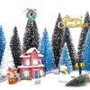 Waipfaru Christmas Decorations, 30 Pcs Blue Bottle Brush Christmas Trees,