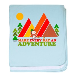 CafePress Snoopy Make Every Day an Adventure Baby Blanket, Super Soft Newborn Swaddle