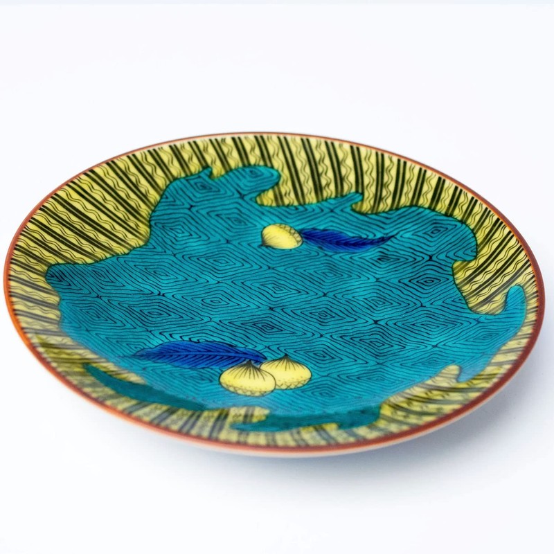 Stylish Kutani Ware Dish, Specialty, Bean Plate, Old Kutani Blue