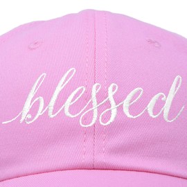 DALIX Blessed - Gorra de béisbol para mujer (algodón suave), Rosado claro, AdjusMesa