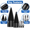 2PC Firewood Log Splitter Drill Bit, 32/42mm High-Carbon Steel Wood