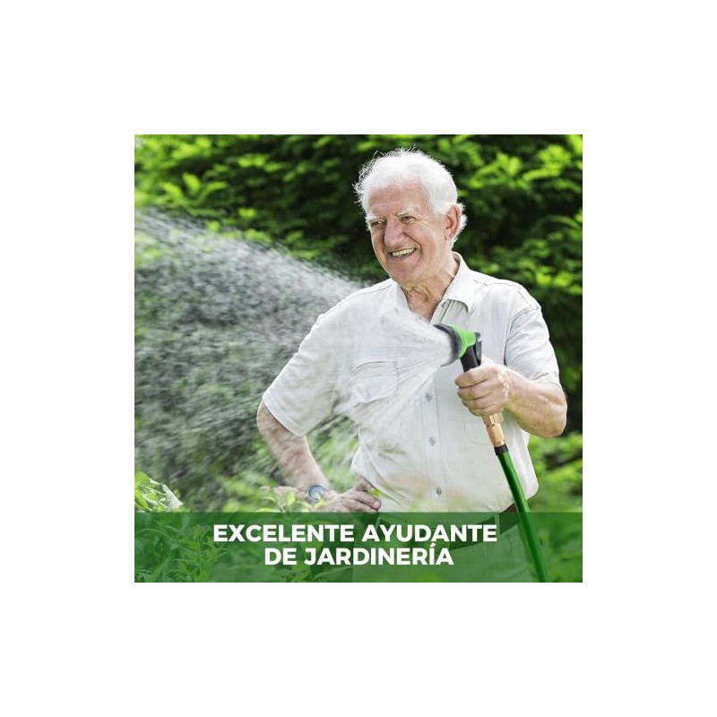 Manguera de Jardín Expandible 15 Metros Agua Flexible con 8