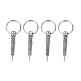 Grekywin Quick Release Pins 4Pcs - Diameter 6.3mm, Total Length 76mm, Bimini Top Pin, 316 Stainless Steel Marine Accessories for Boat Canopy