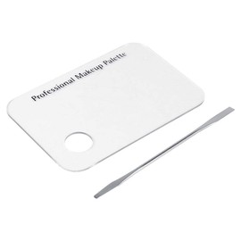 TMISHION Paleta de Maquillaje, Paleta de Maquillaje acrílico Transparente Paleta de Mezcla cosmética y Herramienta de espátula Inoxidable Conjunto de Herramientas para espátulas de Maquillaje