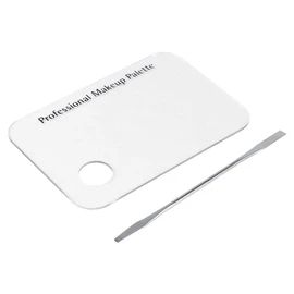 TMISHION Paleta de Maquillaje, Paleta de Maquillaje acrílico Transparente Paleta de Mezcla cosmética y Herramienta de espátula Inoxidable Conjunto de Herramientas para espátulas de Maquillaje