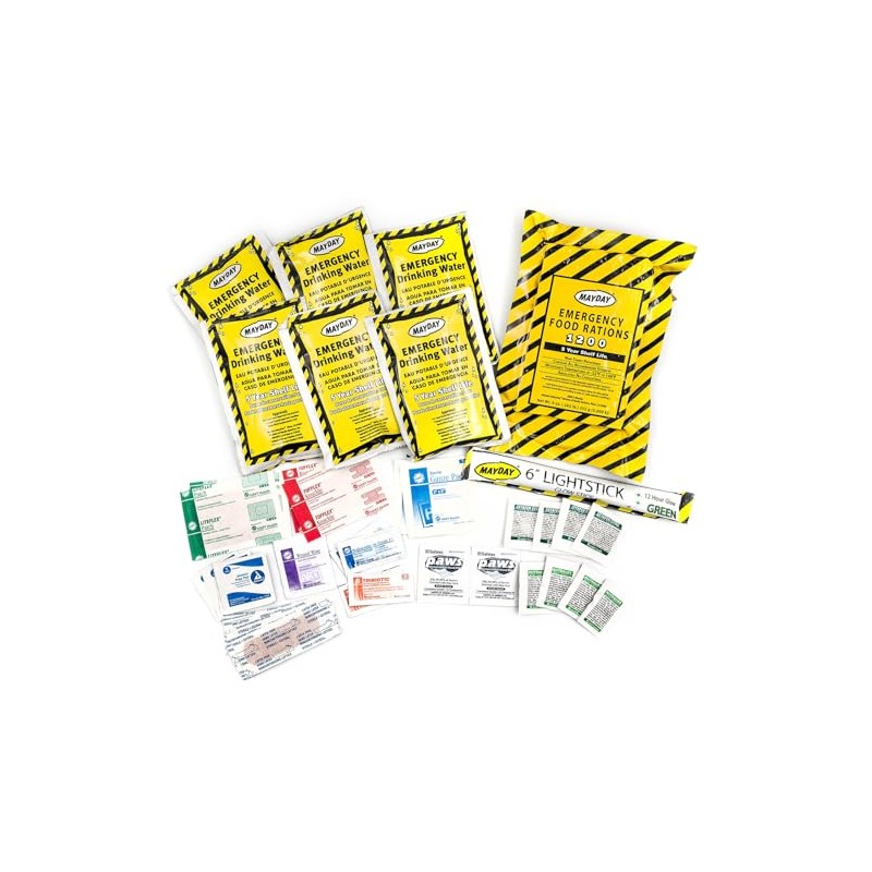 Emergency Survival Pack Refill Kit, Food and Water Rations, First