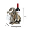 HEINBOW Steampunk Dragon Wine Bottle Wine Holder Statue with Two