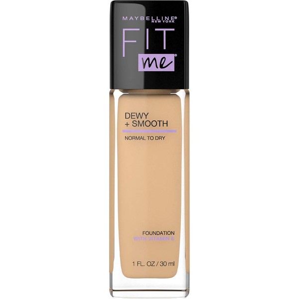 Maybelline New York Fit Me Dewy + Smooth Foundation Makeup, Warm Nude, 1 Fl. Oz (Pack of 1)