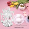 Coffee Spoon Holder Elegant Swan Silver Color Zinc Alloy Rotatable