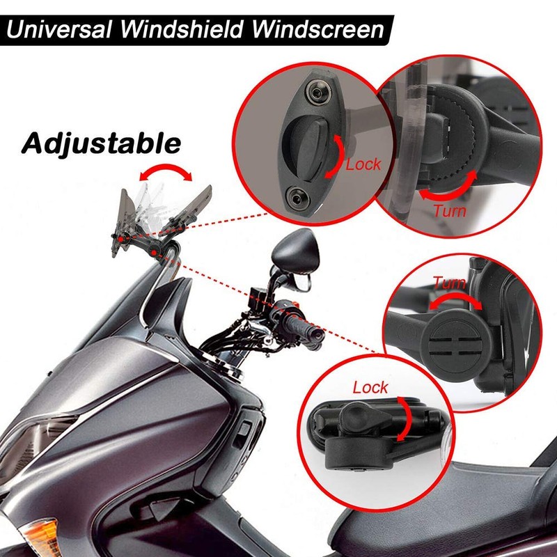 Motorcycle Windscreen, Universal Motorcycle Modified Windscreen Deflectors Windshield Spoiler Air