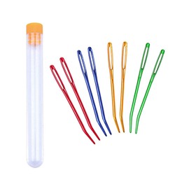 Cutelec Blunt Needles, Large-Eye Steel Yarn Knitting Needles Tapestry Sewing Needles Multicolored