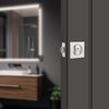 Malimali Pocket Door Lock, Brushed Steel Pocket Door Hardware Square