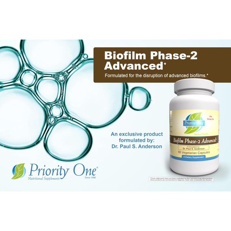 Priority One Vitamins Biofilm Phase-2 Advanced 60 Vegetarian Capsules Exclusively