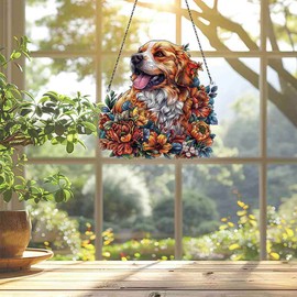 Labrador Retriever Ornaments Acrylic Window Hanging, Labrador Retriever Gifts for Women Men Labrador Retriever Lovers, Labrador Retriever Decor for Home Christmas, Labrador Retriever Tattoo Ornaments