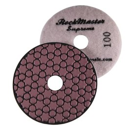 RockMaster 4" Supreme Dry Polishing Pads (100 Grit)