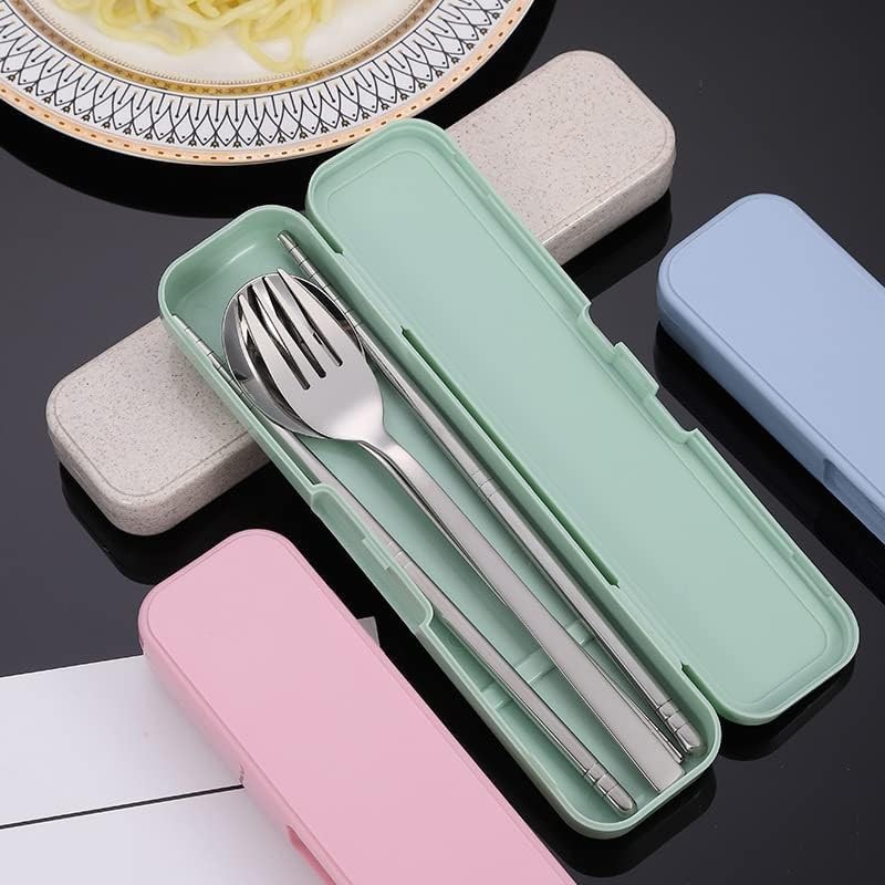ZKSXOA 1Pcs Portable Flatware Box, Travel Tableware Storage Case Box,