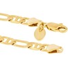 LIFETIME JEWELRY Womens Gold Anklet 6mm Figaro Mariner Link Ankle