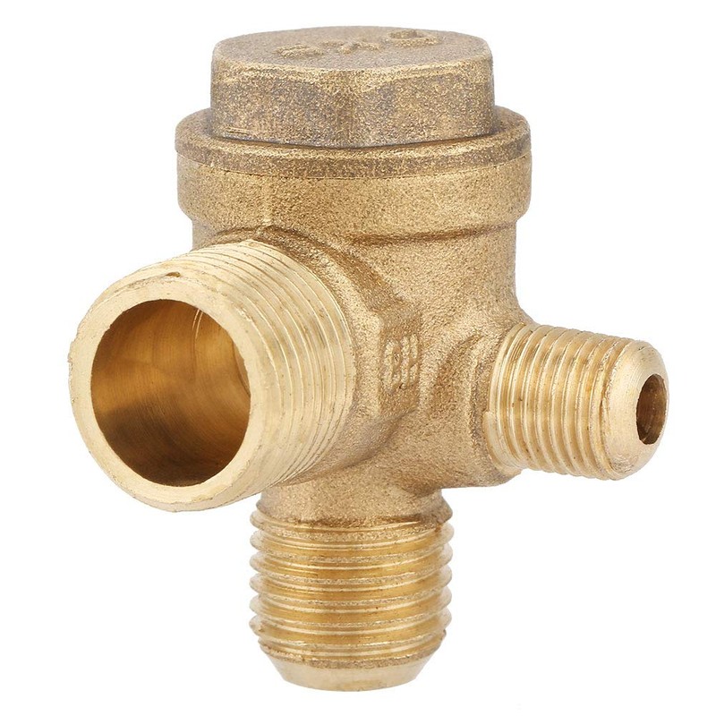 20x14x10mm Brass Air Compressor Check Valve Male Thread 90 Degree