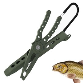 PAVIKE Fish Catcher, Fish Grip, Alligator Grip, Fishing Plier, Easy to Hold, Easy to Carry, Teeth Design, Easy to Use, Anti-Slip, Fishing Tool (Green)