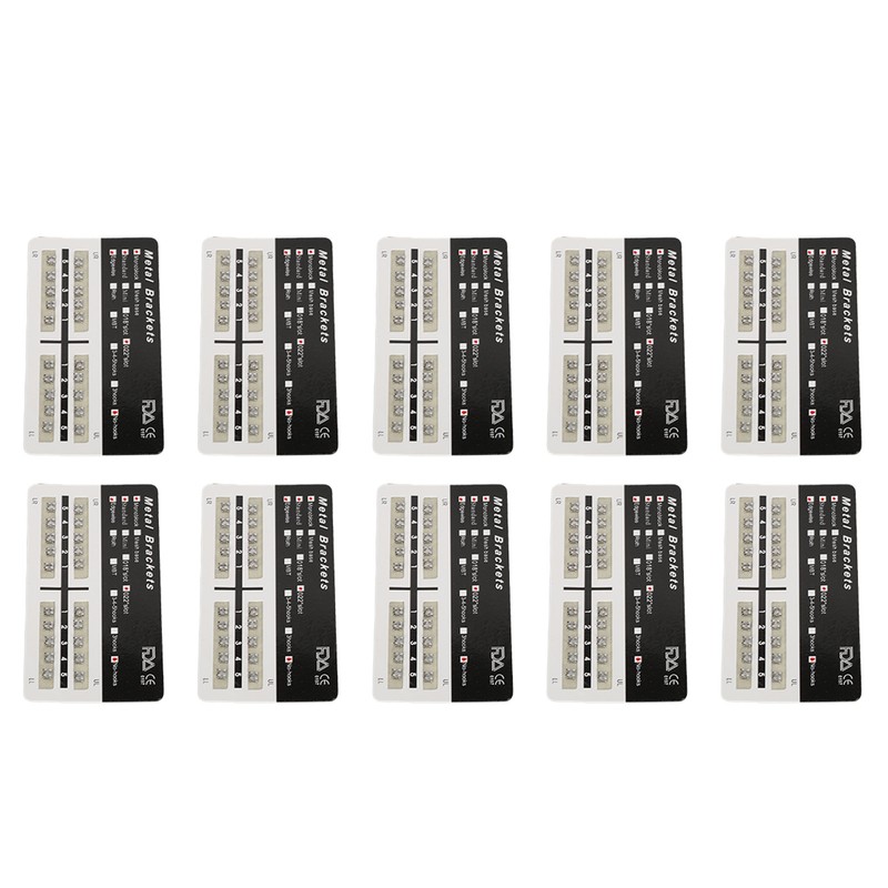 200pcs 022 Slot Dental Brackets Brace Highly Polished Monoblock Edgewise