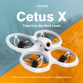 BETAFPV ExpressLRS Cetus X 2S Brushless Quadcopter with F4 2S 15A Flight Controller 1103 11000KV Motor M04 VTX C04 FPV Camera Betaflight Supported for FPV Beginner to Fly Faster Further