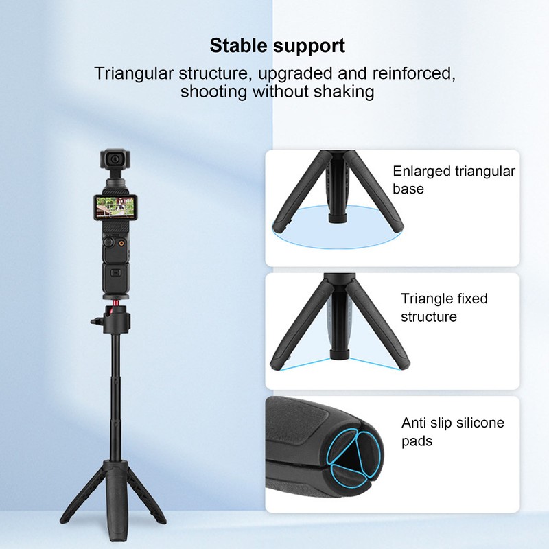 Camera Extension Pole Tripod Aluminum 360 Degree Rotation Extendable 1/4