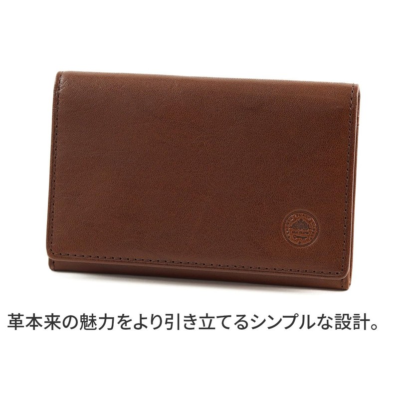 Dakota Black Label BL-620034 Business Card Holder, Genuine Leather, Camel