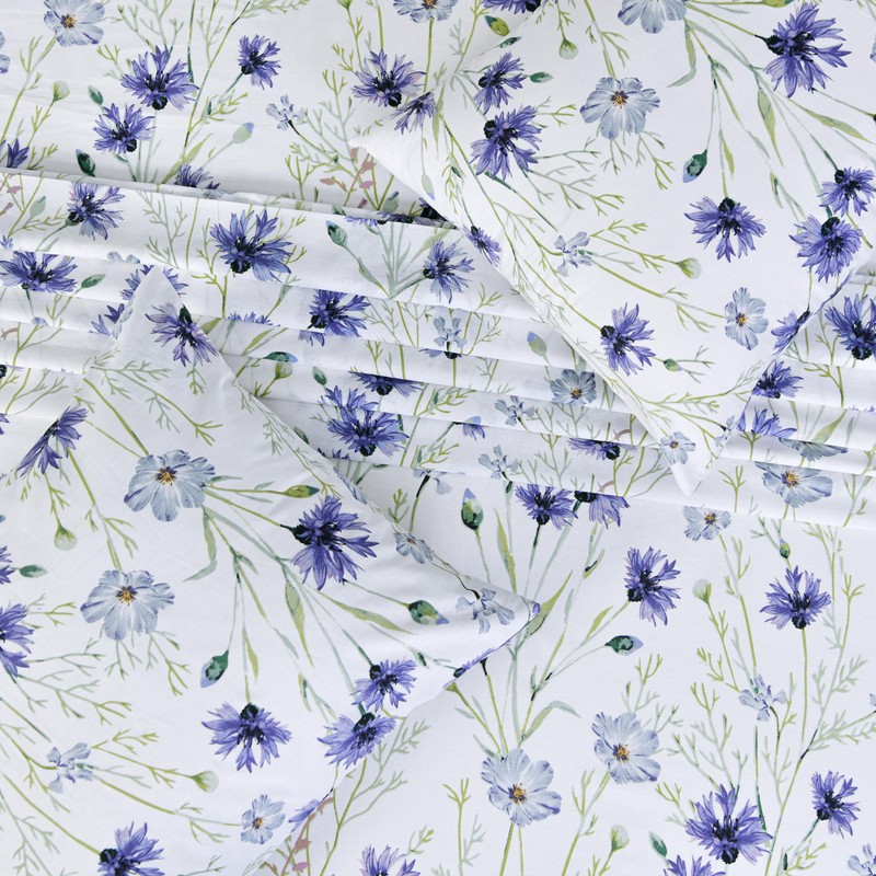 Sleepdown Cotton Bed Sheet Set - Lavender, Twin XL