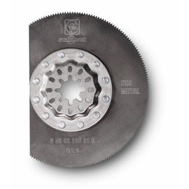 Fein Solid Segmented High Speed Steel Circular Saw Blade with Metal Toothing for Plastics, Fiberglass and Wood - StarLock Mount, 3-11/32" Diameter - 63502106210
