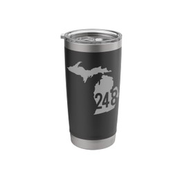 248 Area Code, Troy, Southfield, Farmington Hills, Michigan Stainless Steel Insulated Tumbler