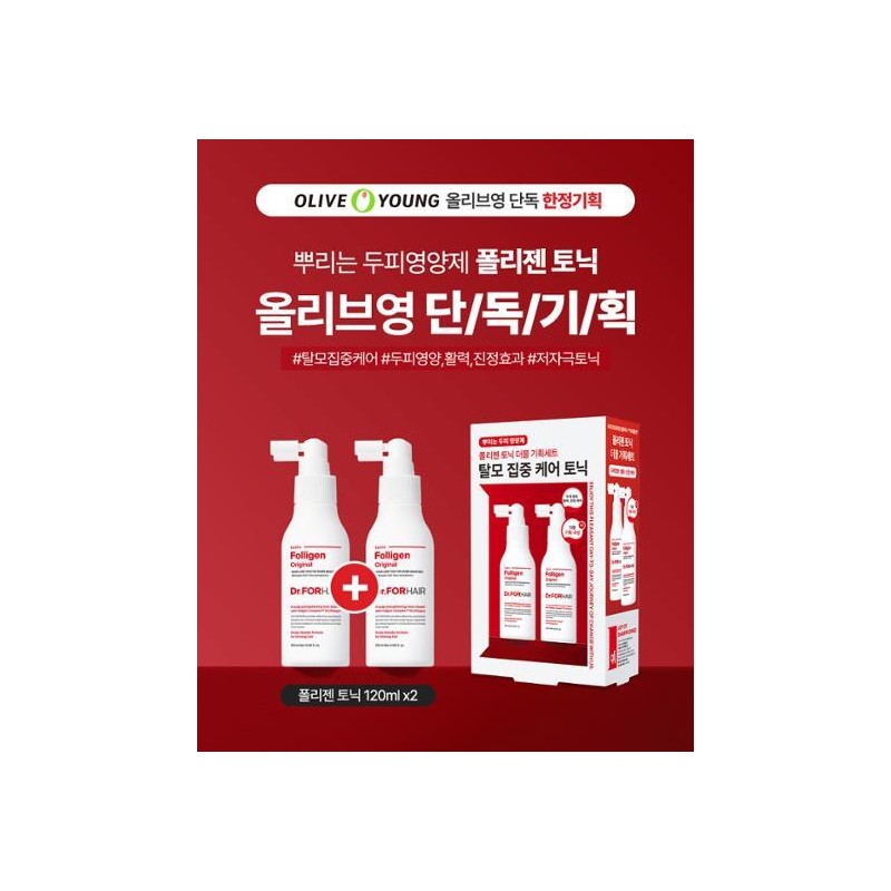 Dr.forhair Folligen Original Tonic Double Pack (120ml+120ml) - [SET] Tonic