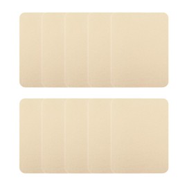 ENN LLC Iron On Repair Patches, 26 Colors, Solid Color, Set of 10, Rectangle, 3.7 x 4.9 inches (9.5 x 12.5 cm) (Beige)
