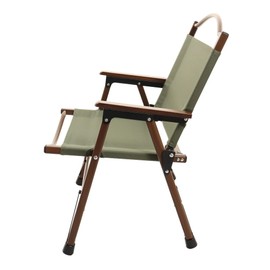 Fuji Boeki 37982 Folding Chair, Low Chair, Width 21.7 x Depth 22.0 x Height 25.6 inches (55 x 56 x 65 cm), Olive Outdoor Chair, Lightweight, Washable, Load Capacity 176.4 lbs (80 kg), Schmidt