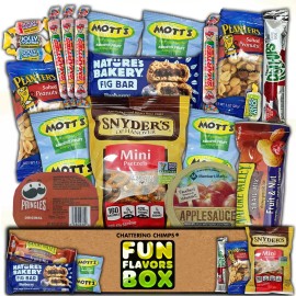 Chattering Chimps Vegan Snacks Care Package Variety Pack Granola Bars, Nuts, Chips, Candy, Treats