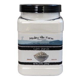 Corn starch by Medley hills farm 1.25 lbs. in Reusable Container - 100% Pure Corn Starch powder - Great Thickener for Sauces, Soups, and Gravies - Non-GMO - Gluten-Free