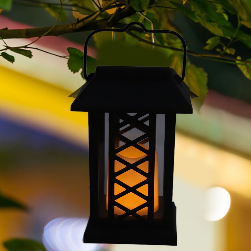 Outdoor Hanging Solar Lantern Energy Saving Warm Light Rechargeable Solar