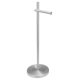 BWE Brushed Nickel Toilet Paper Holder Freestanding Toilet Paper Holder for Bathroom Toilet Paper Storage Holder Stand with Non-Slip Stable Base Modern Stainless Steel Toilet Tissue