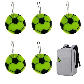 (Key Holder (5 Packs)) Fluorescent Color Reflective Film for Children, For Nighttime Use, Reflective Material, Safety, Caution When Walking, Night Riding or Commuting to Work or School, Reflective, Children, Gift, Football, Safety Equipment