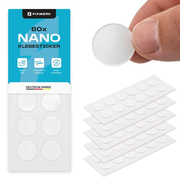 FIXWERK FIXWERK Nano Klebesticker | doppelseitige Klebepunkte | extra starke
