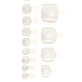 Baluue 600pcs Artificial Toenail Tips Full Cover Nail Art Toe Decoration Diy Pedicure Nail Art Supplies Material for Nail Salons and Home Use