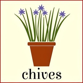 Chives Herbs Stencil - 6.4" x 8.5 Herb Flower Floral Arrangements Bouquet Border Colonial Romantic DIY Vase Pitcher Decor Painting Gifts Crafts Laser Cut Mylar Reusable Templates - The Artful Stencil